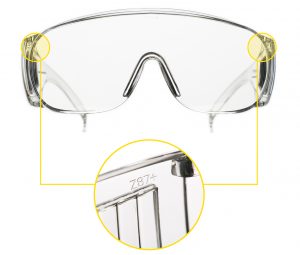 ANSI rated Z87 safety glasses